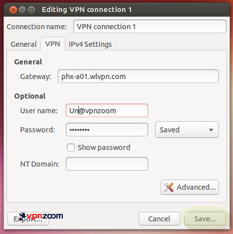 Ubuntu Linux PPTP VPN Setup Guide Step Seven Ubuntu Linux PPTP VPN Setup Guide Step Seven