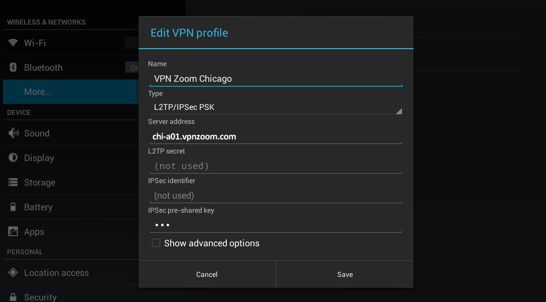 Android VPN L2TP Setup Guide Step Five Android VPN L2TP Setup Guide Step Five