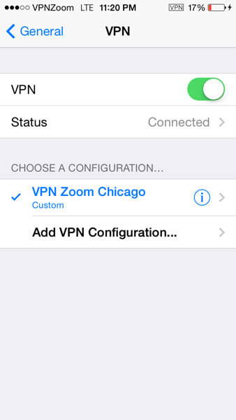 iPhone VPN L2TP Setup Guide Step Five iPhone VPN L2TP Setup Guide Step Five