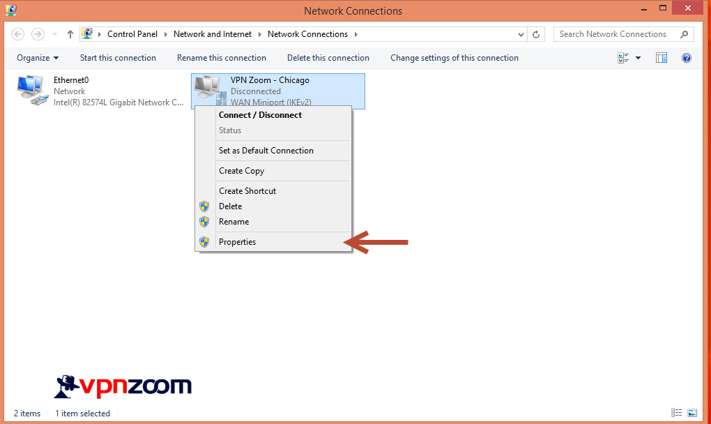 Windows 8 L2TP VPN Setup Guide Step 10 Windows 8 L2TP VPN Setup Guide Step 10