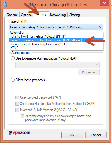 Windows 8 L2TP VPN Setup Guide Step 11 Windows 8 L2TP VPN Setup Guide Step 11